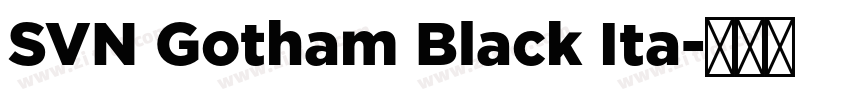SVN Gotham Black Ita字体转换